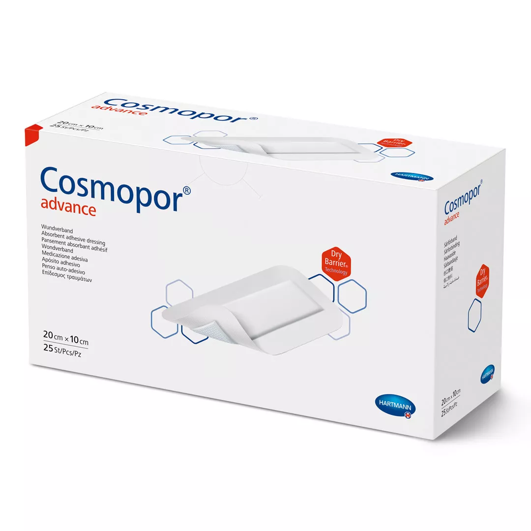 Plasture autoadeziv, Cosmopor Advance, 20 x 10 cm, 1 cutie/25 bucati, Hartmann, [],https:farmaciabajan.ro