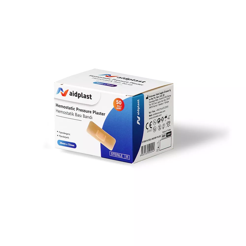 Plasturi hemostatici sterili 38x72, 50 buc/cutie, Aidplast, [],farmaciabajan.ro