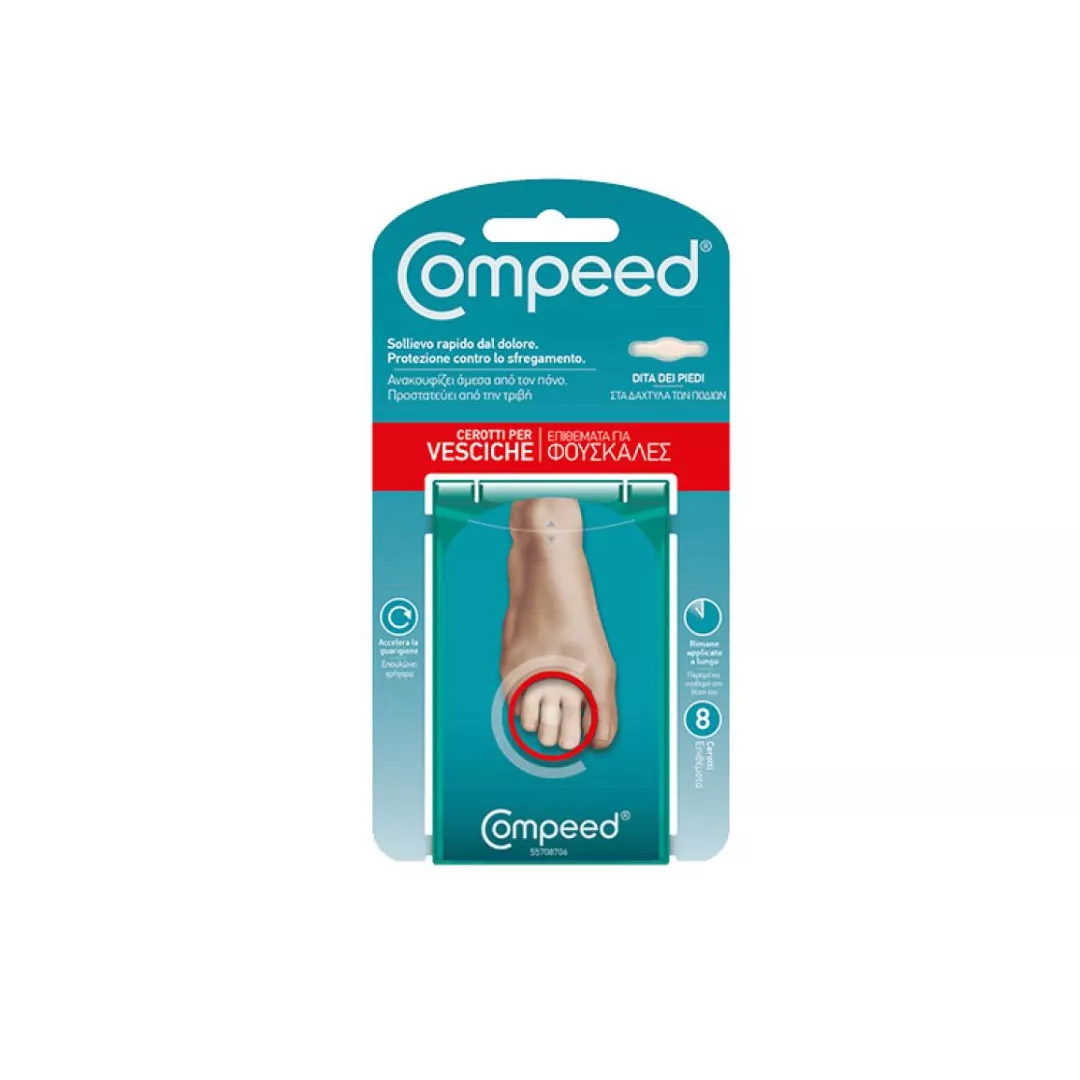 Plasturi interdigitali pentru basici Blister Toes, 8 bucati, Compeed, [],farmaciabajan.ro