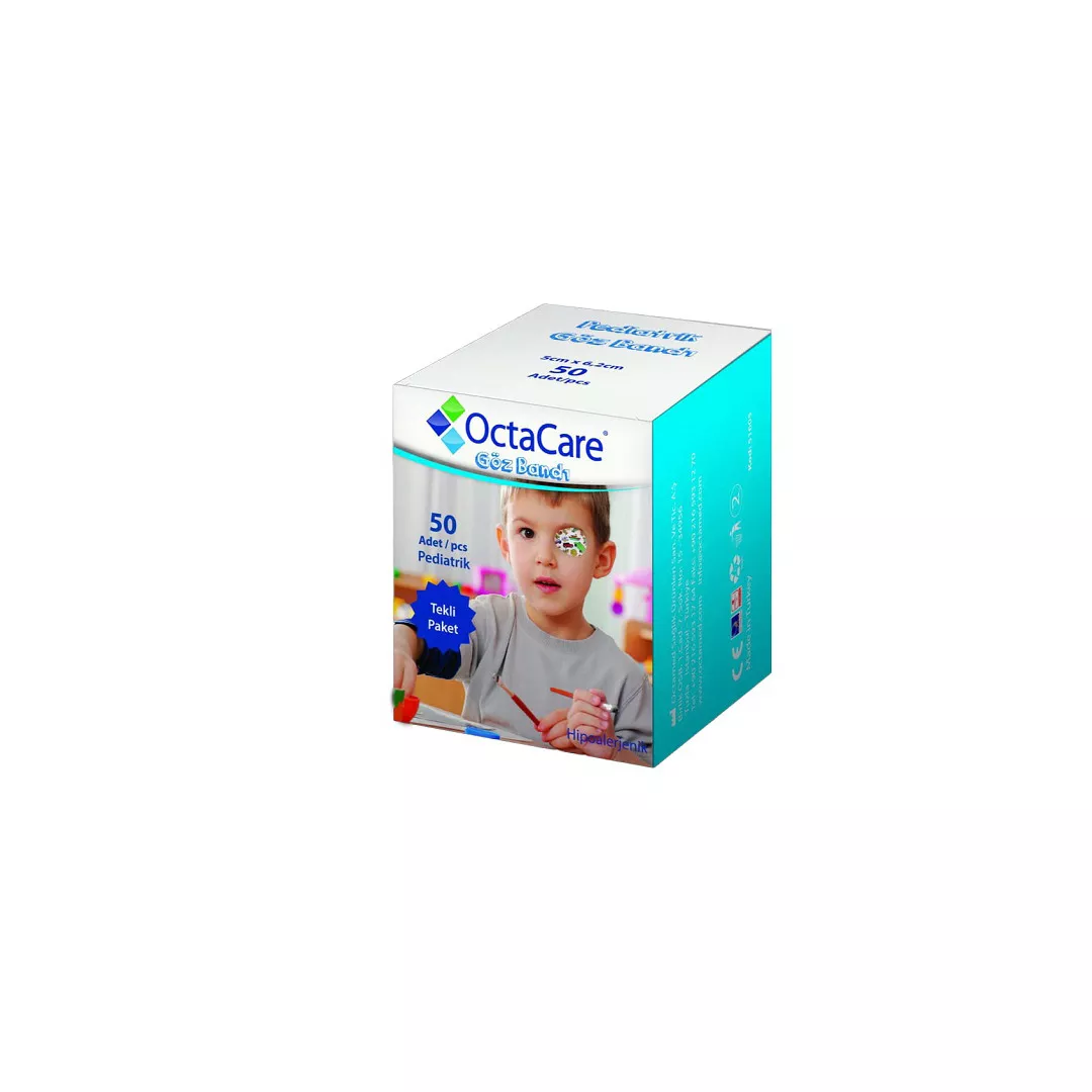 Plasturi oculari pentru baieti 5x6,2 cm, 50 bucati, Octacare, [],farmaciabajan.ro