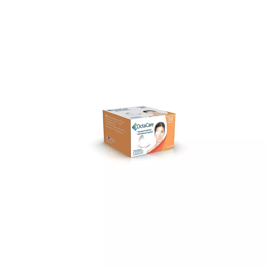 Plasturi oculari sterili pentru adulti, 6,5 cm x 9,5 cm, 50 bucati, Octamed, [],farmaciabajan.ro