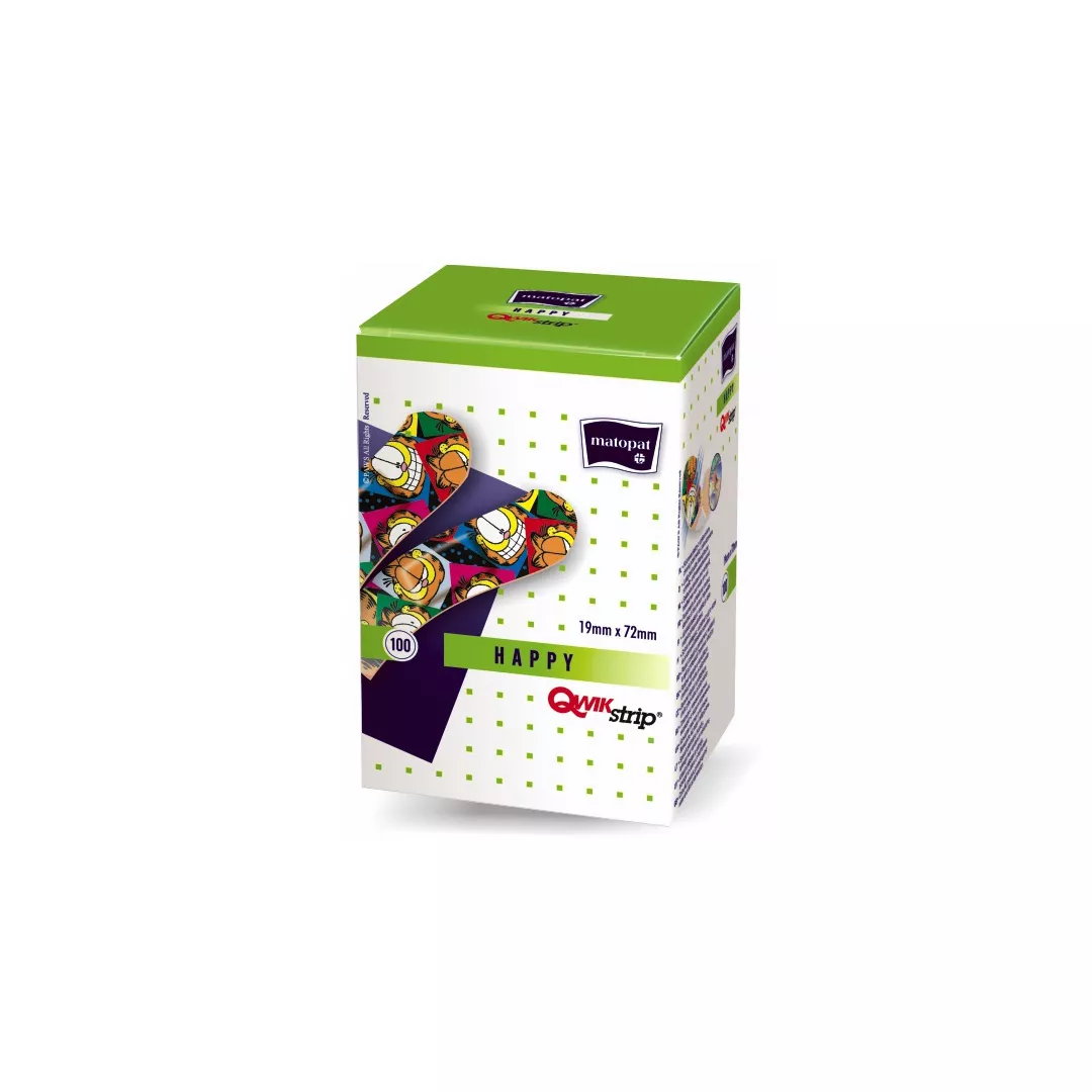 Plasturi pentru copii Happy, 100 bucati, Matopat, [],farmaciabajan.ro
