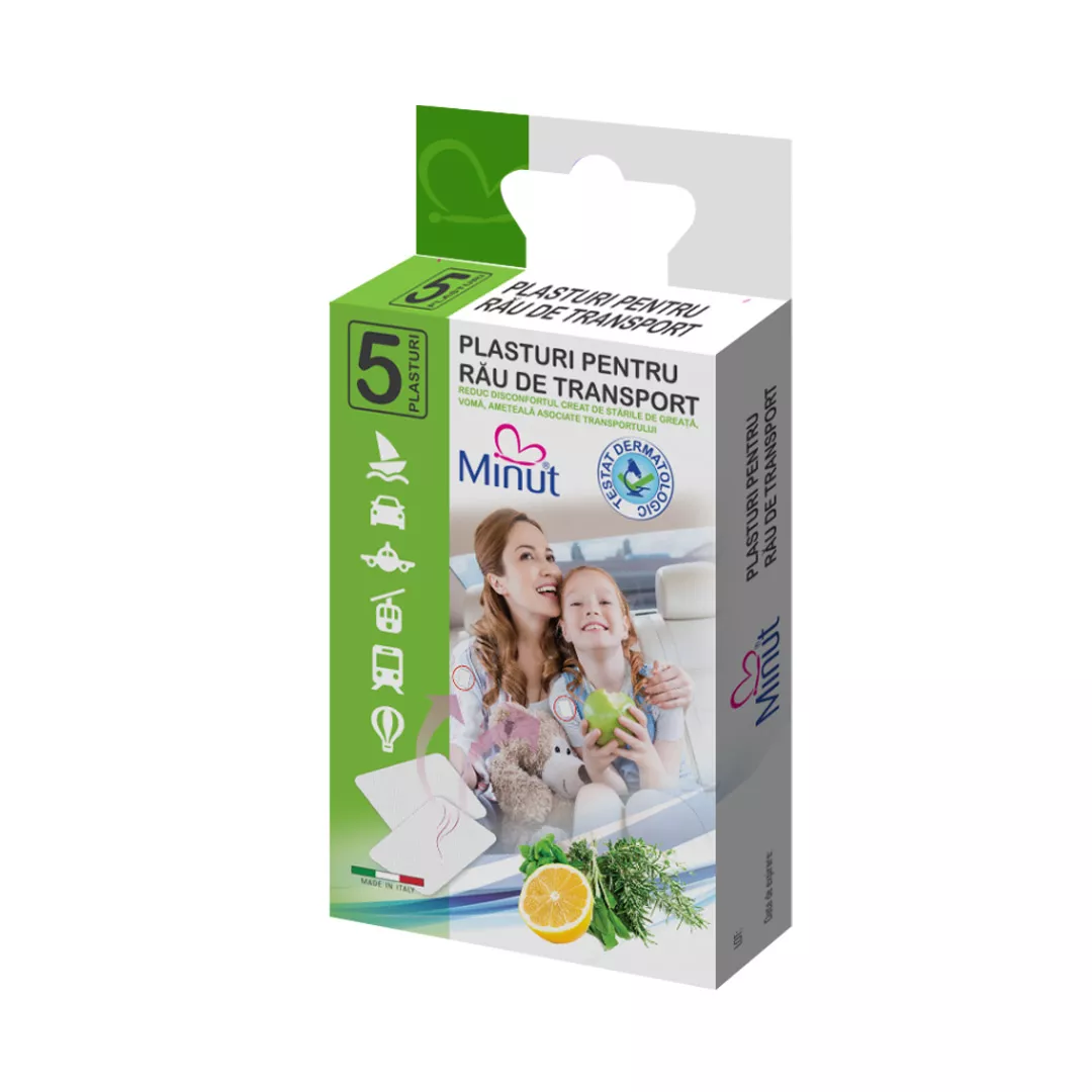 Plasturi pentru rau de transport, 5 bucati, Minut, [],farmaciabajan.ro