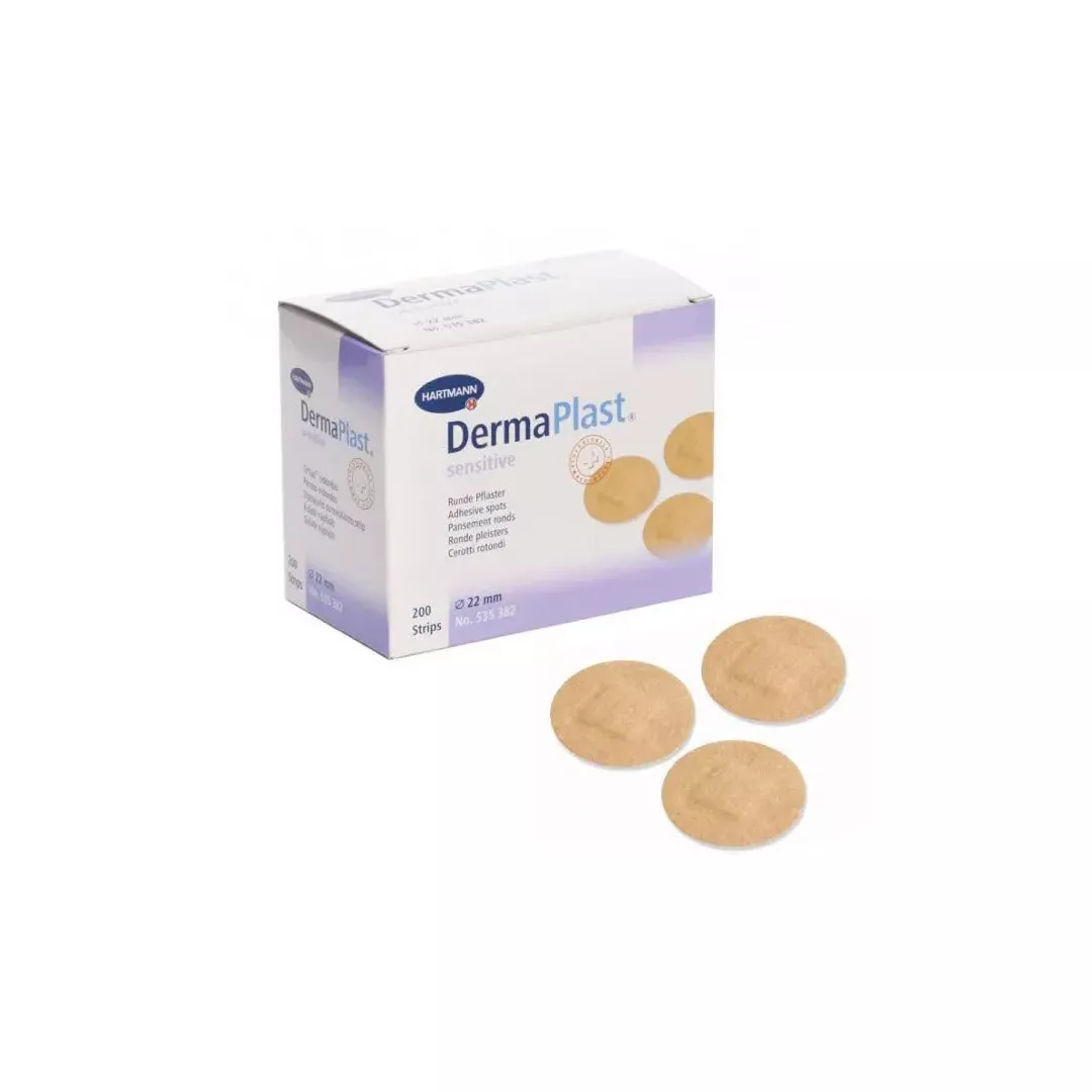Plasturi post injectie rotunzi Dermaplast, 200 bucati, Hartmann, [],farmaciabajan.ro
