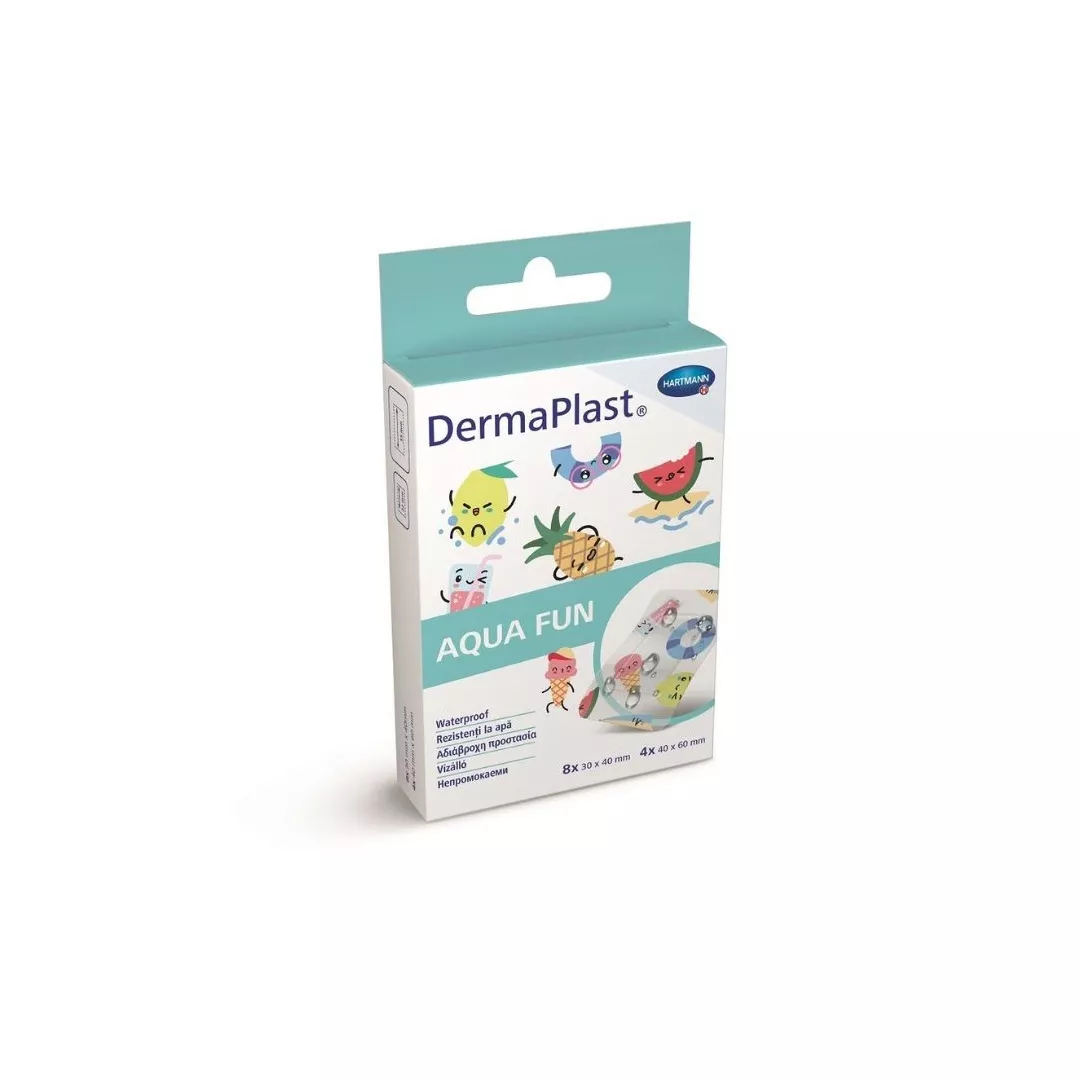 Plasturi rezistenti la apa DermaPlast Aqua fun, 12 bucati, Hartmann, [],farmaciabajan.ro