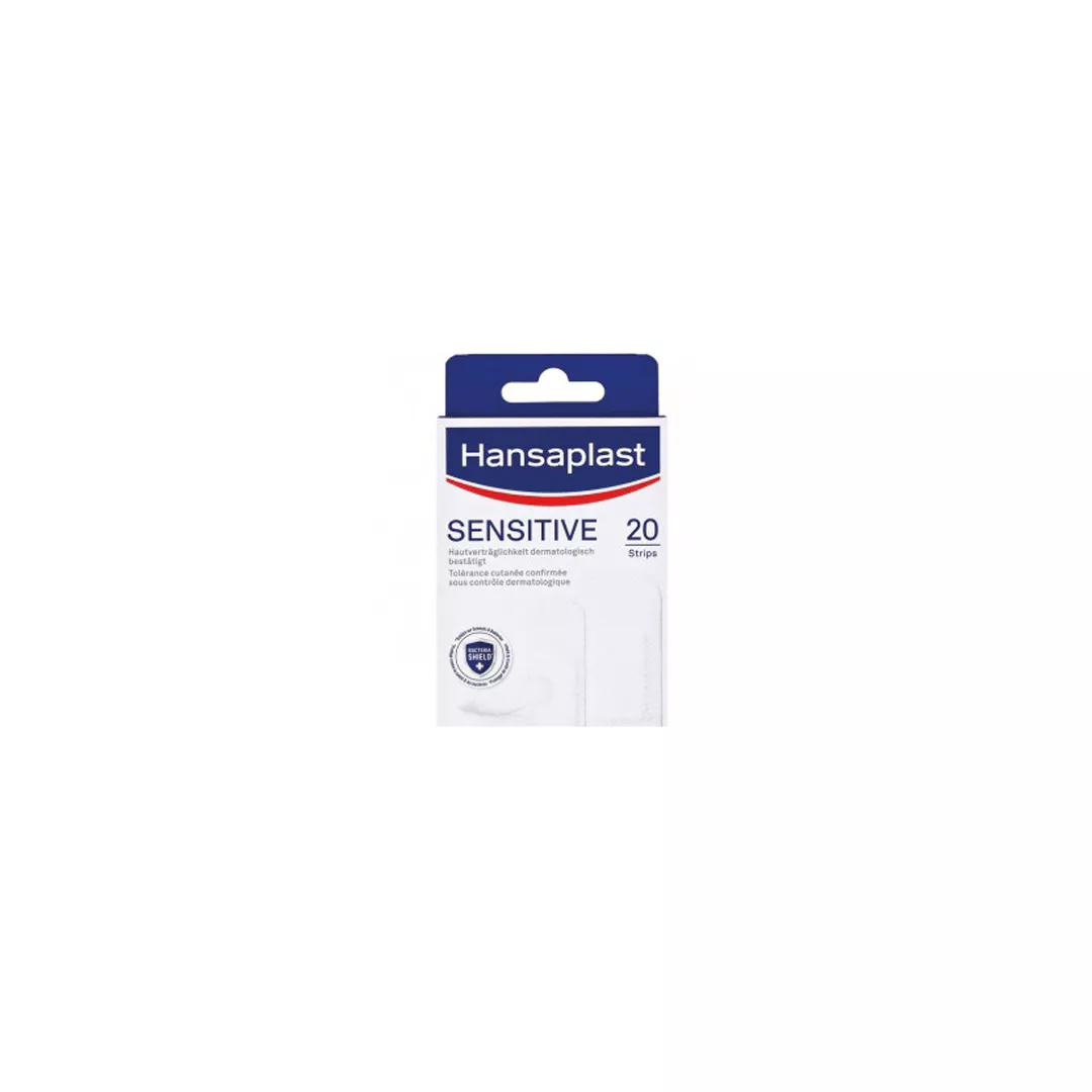 Plasturi sensitive, 20 bucati, Hansaplast, [],farmaciabajan.ro