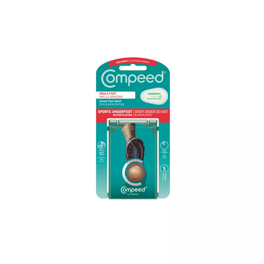 Plasturi sport pentru basicile de pe talpa, 5 bucati, Compeed, [],farmaciabajan.ro