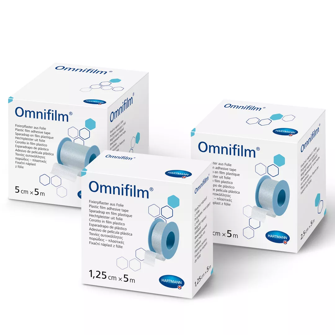 Plasturi adezivi hipoalergenici, Omnifilm, 1,25 cm x 5 m, Hartmann, [],https:farmaciabajan.ro