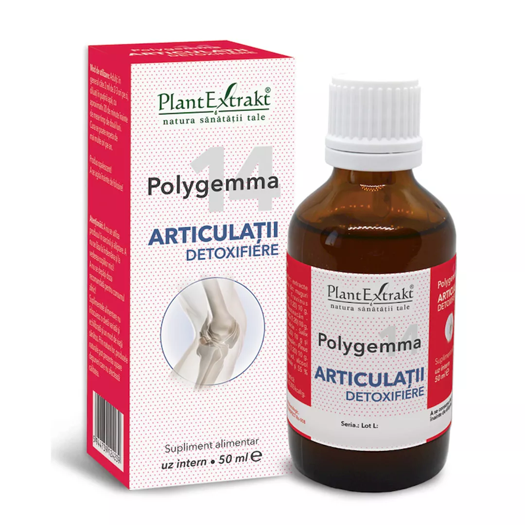 Polygemma 14, Articulatii detoxifiere, 50 ml, Plant Extrakt, [],farmaciabajan.ro