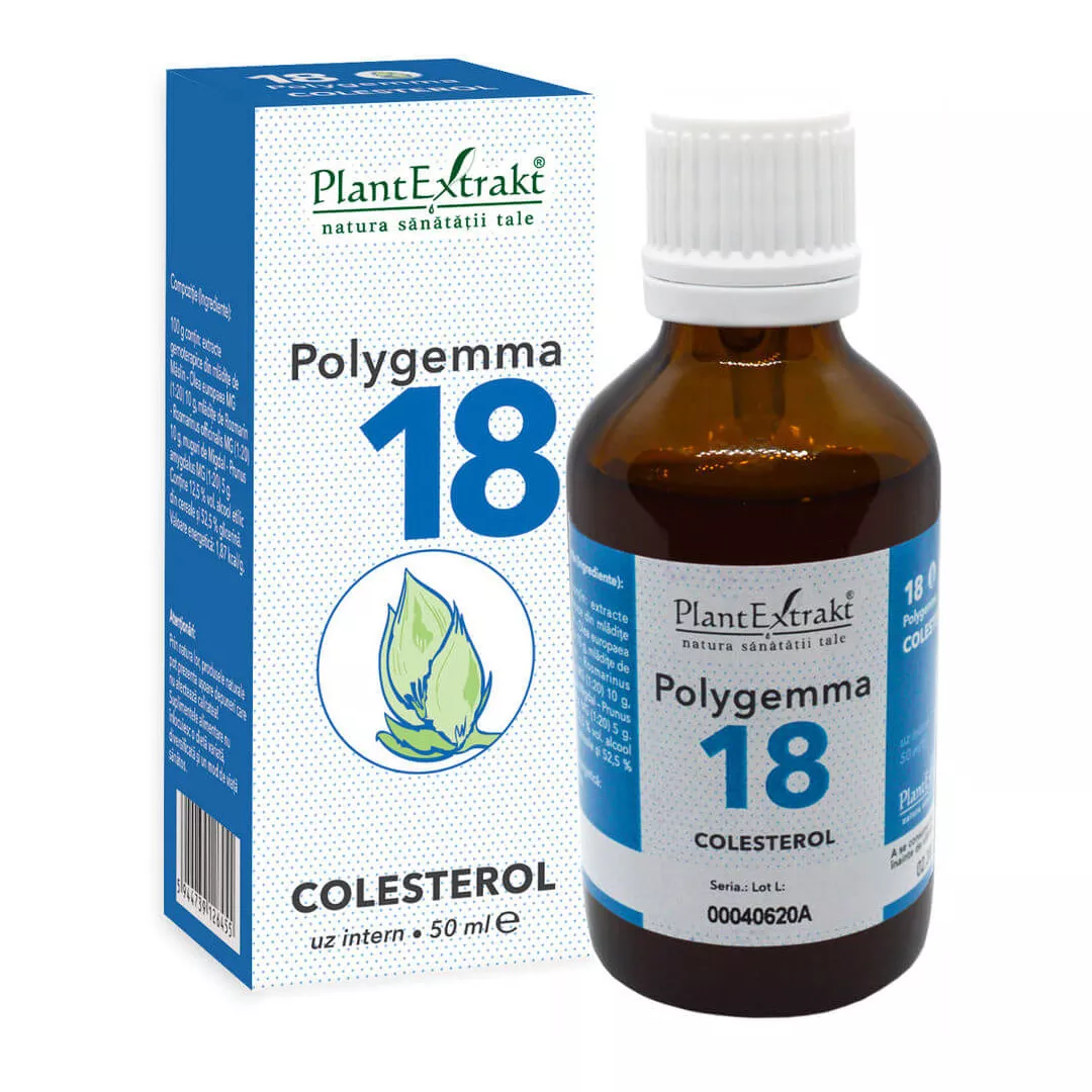 Polygemma 18, Colesterol, 50 ml, Plant Extrakt, [],farmaciabajan.ro