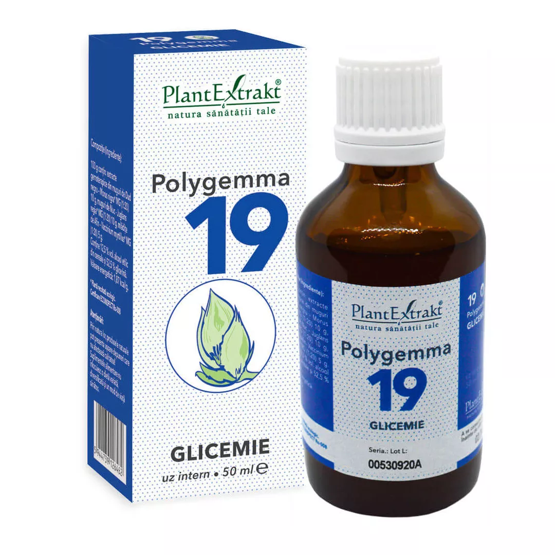 Polygemma 19 Glicemie, 50 ml, Plant Extrakt, [],https:farmaciabajan.ro