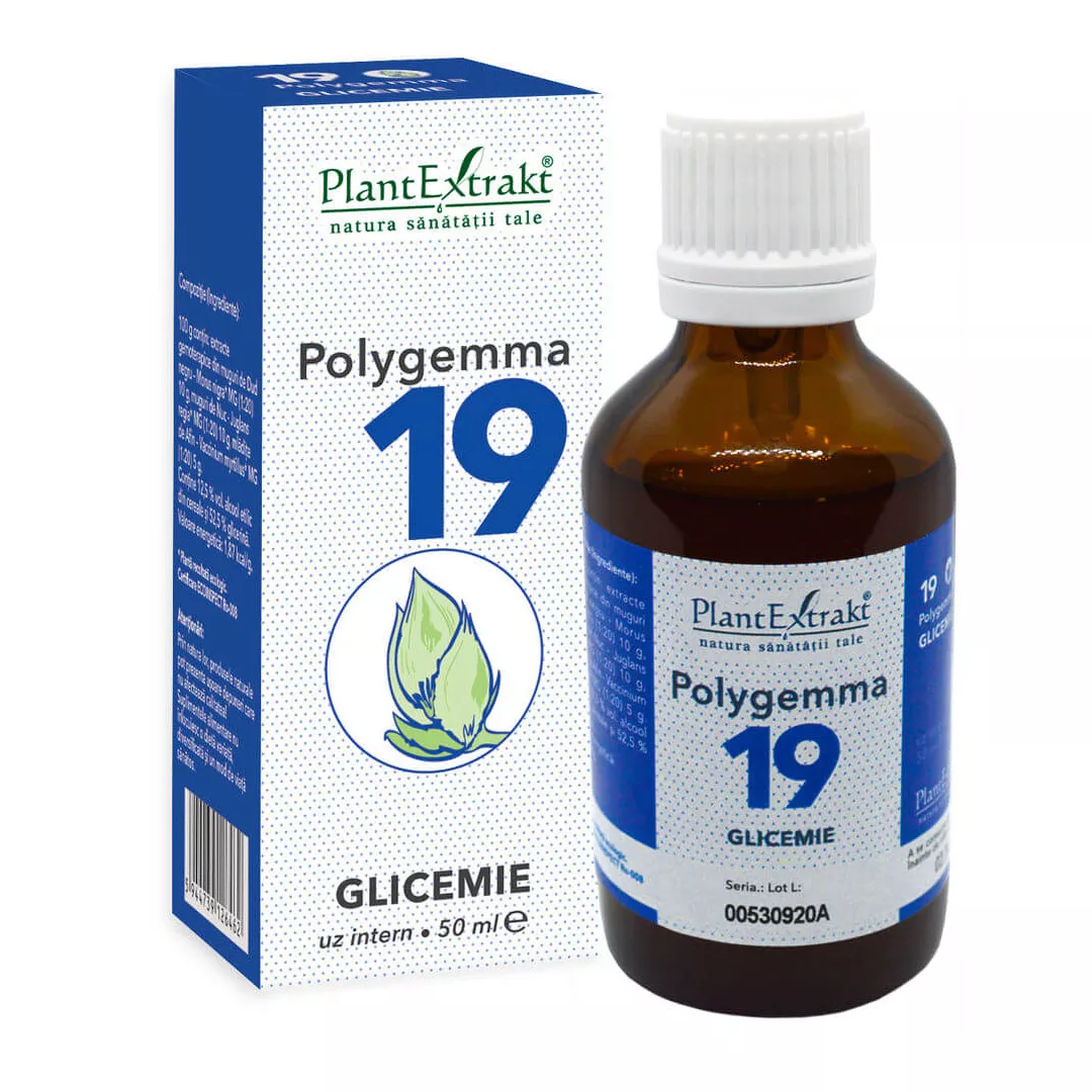 Polygemma 19 Glicemie, 50 ml, Plant Extrakt, [],farmaciabajan.ro