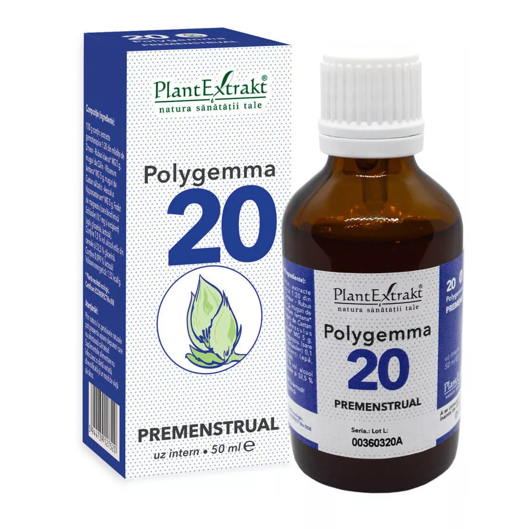 Polygemma 20, Premenstrual, 50 ml, Plant Extrakt, [],farmaciabajan.ro