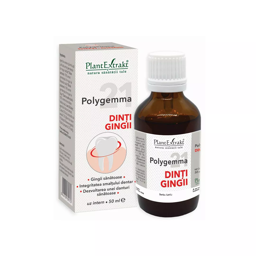 Polygemma 21 dinti, Gingii, 50 ml, Plant Extrakt, [],https:farmaciabajan.ro