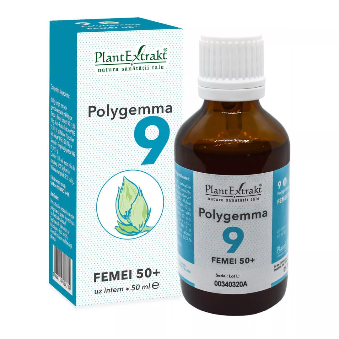 Polygemma 9, femei 50+, 50 ml, Plant Extrakt, [],https:farmaciabajan.ro