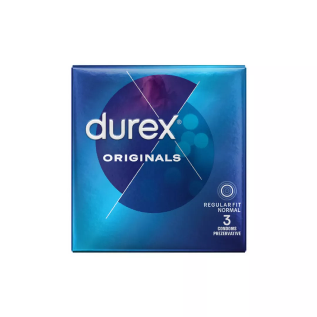 Prezervative Originals, latex, lubrifiate, 56mm, 3 bucati, Durex, [],farmaciabajan.ro