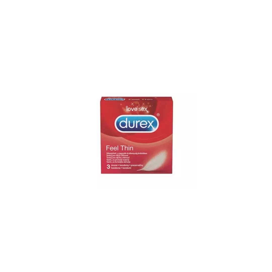 Prezervative Durex Feel Thin, 3 bucati, [],farmaciabajan.ro