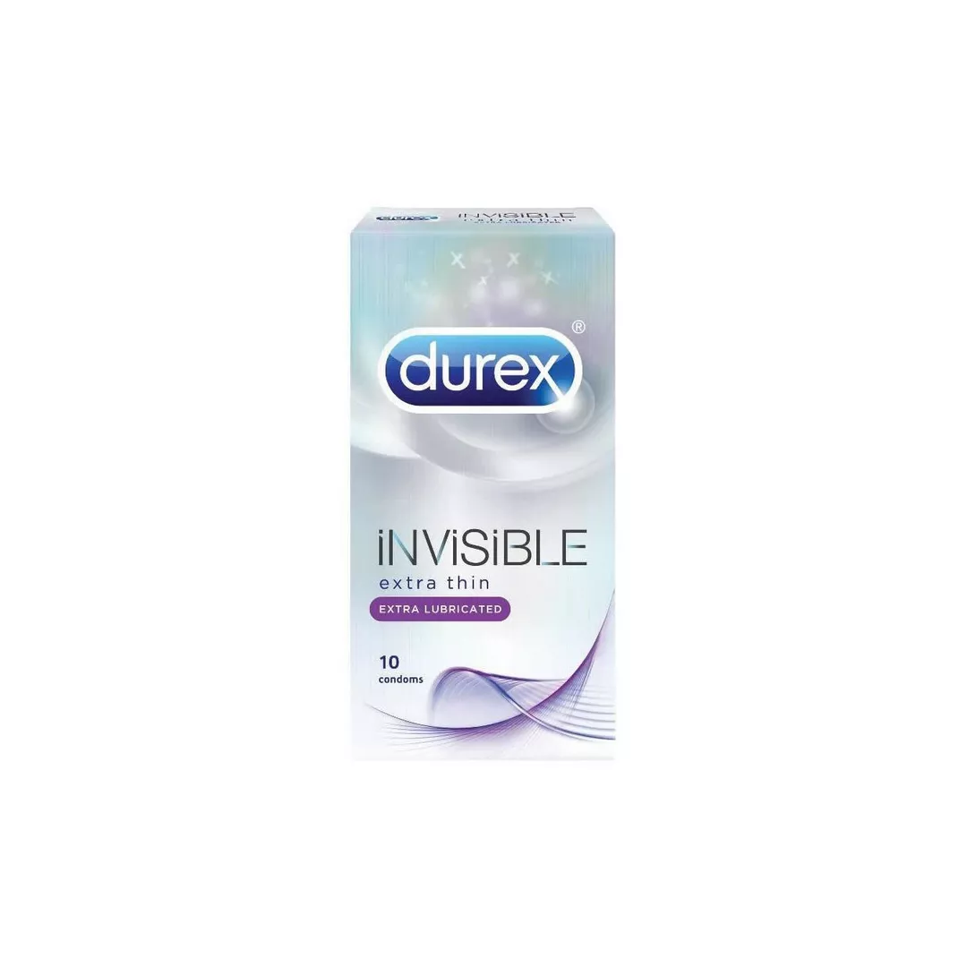 Prezervative Durex Invisible Extra Lubricated, 10 bucati, [],farmaciabajan.ro
