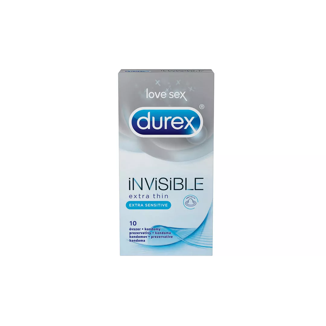 Prezervative Durex Invisible Extra Thin Extra Sensitive, 10 bucati, [],farmaciabajan.ro