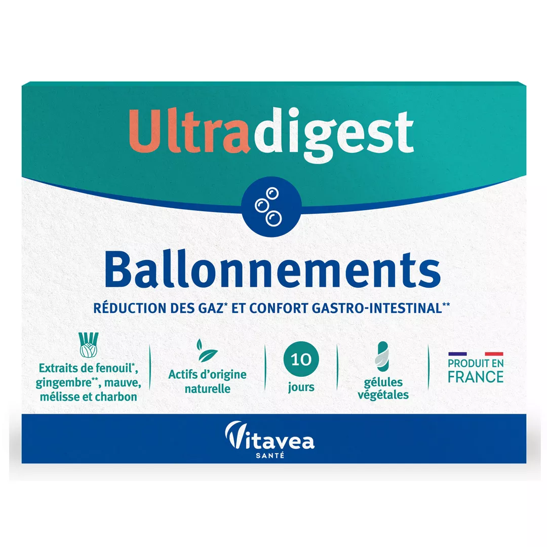 Probiotic pentru disconfortul gastrointestinal Ballonnements Ultradigest, 30 capsule, Vitavea, [],farmaciabajan.ro