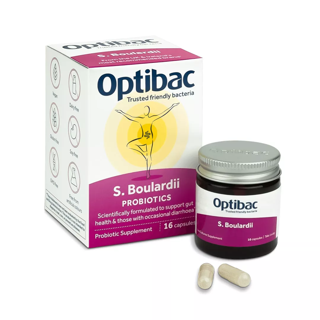 Probiotic Saccharomyces Boulardii, 16 capsule, OptiBac, [],farmaciabajan.ro