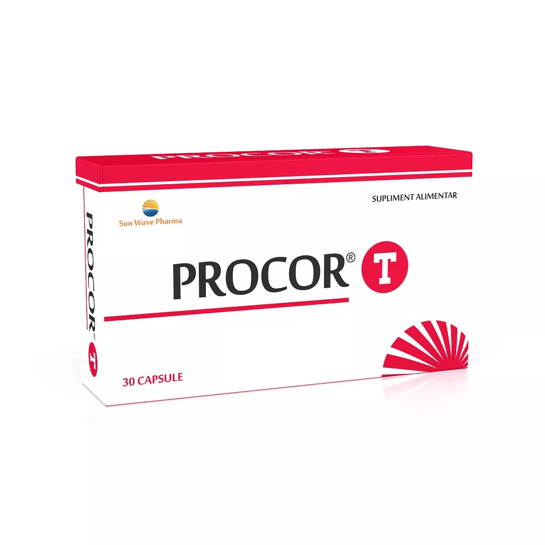 Procor T, 30 capsule, Sun Wave Pharma, [],https:farmaciabajan.ro