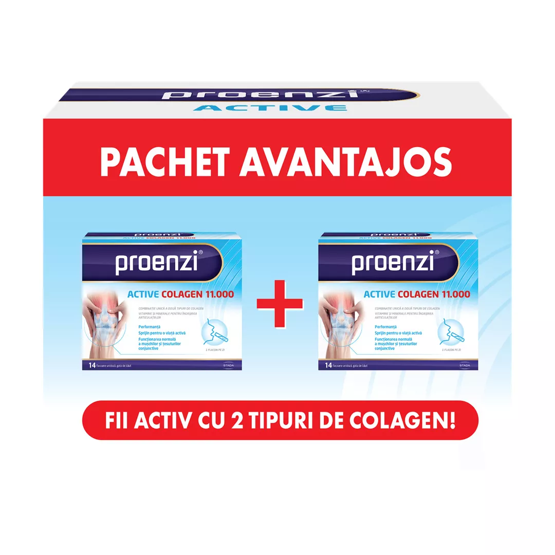 Proenzi Active, 2 x 14 flacoane unidoza, Walmark, [],farmaciabajan.ro