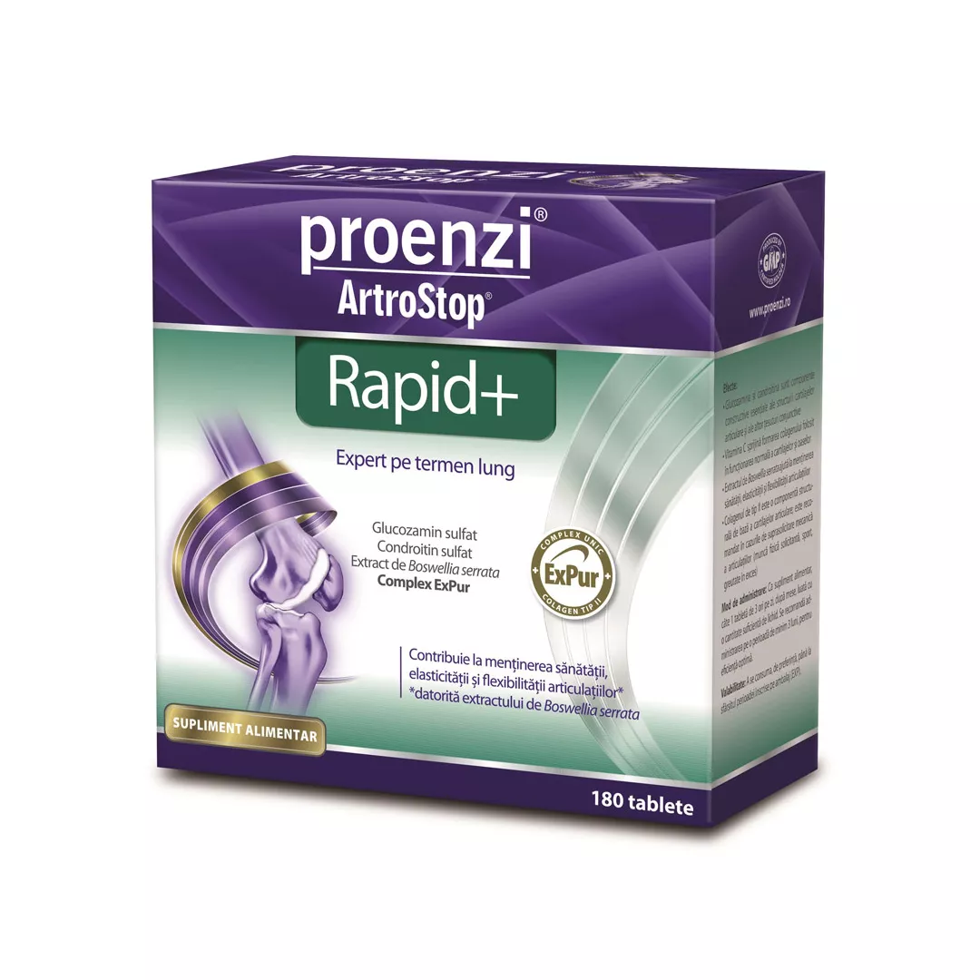ArtroStop Rapid+, 180 tablete, Proenzi, [],farmaciabajan.ro