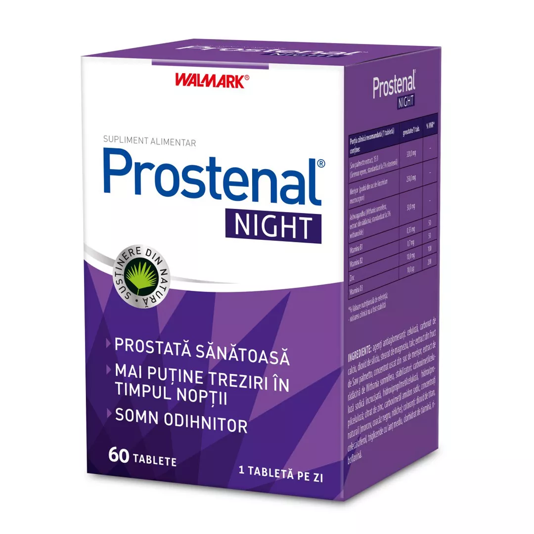 Prostenal Night, 60 tablete, Walmark, [],https:farmaciabajan.ro