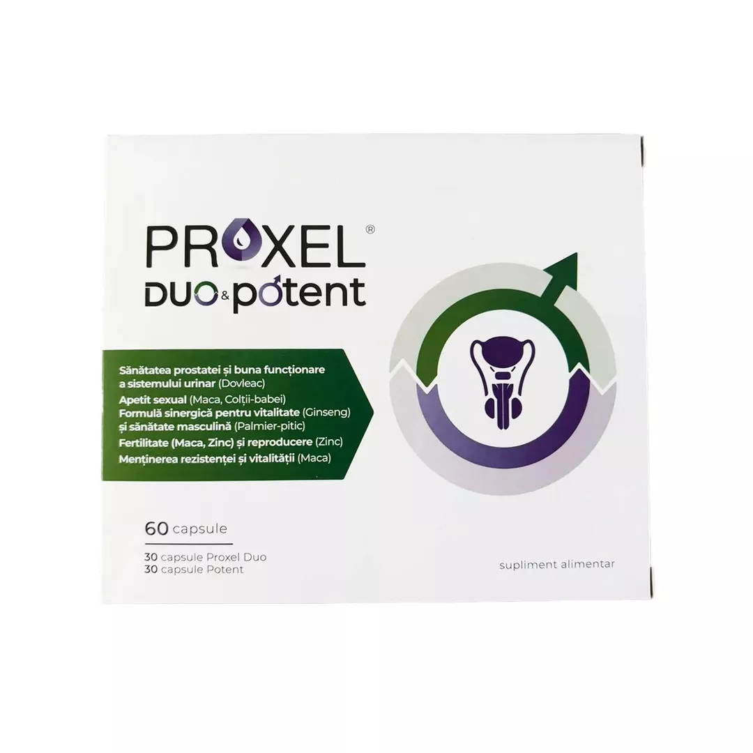 Proxel Duo Potent, 60 capsule, Naturpharma, [],farmaciabajan.ro