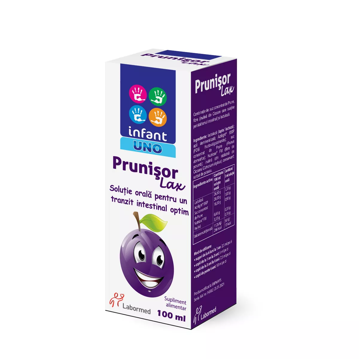 Prunisor Lax Sirop Infant Uno, 100 ml, Solacium Pharma, [],farmaciabajan.ro