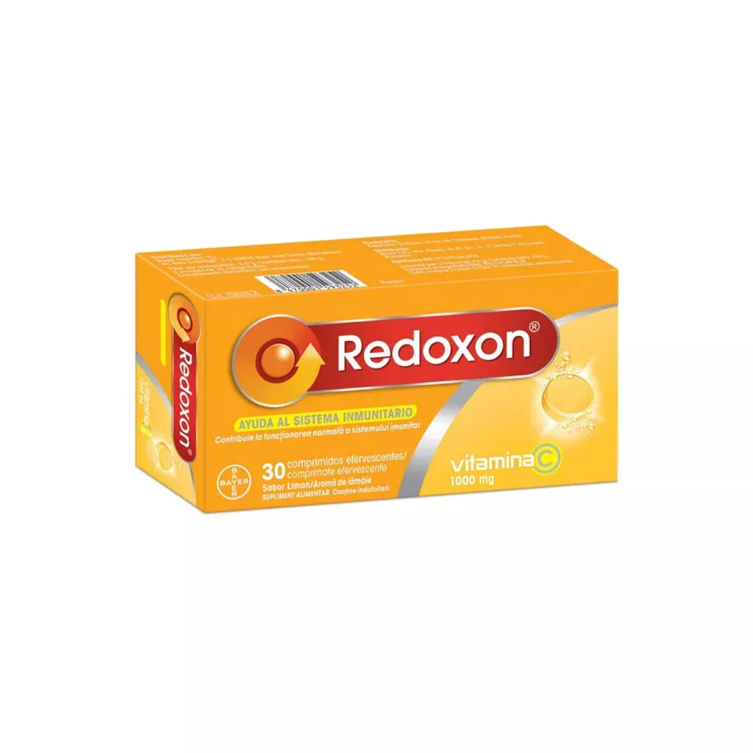 Redoxon cu aroma de lamaie, 30 comprimate efervescente, Bayer, [],farmaciabajan.ro