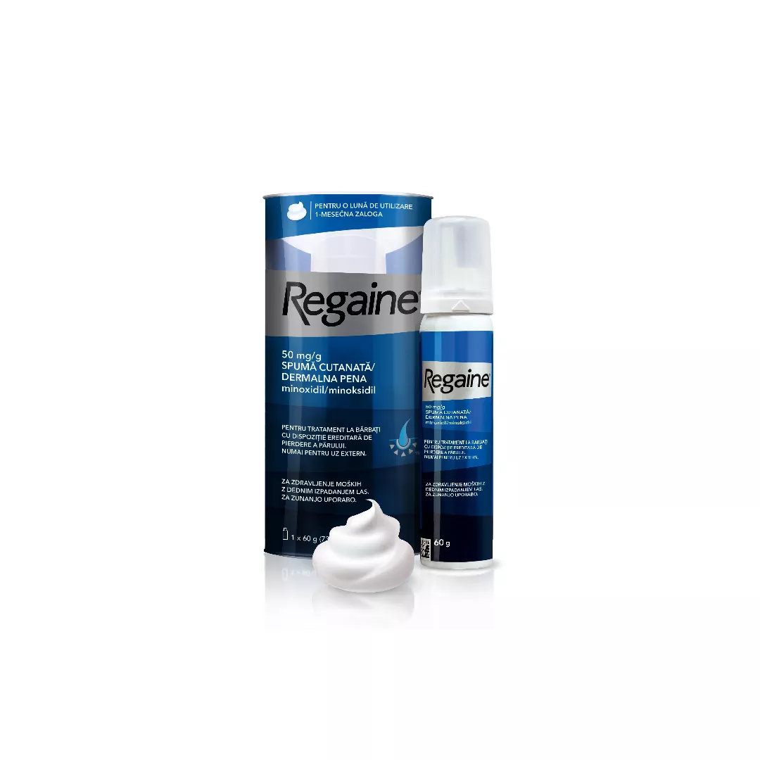 Regaine spuma impotriva caderii parului la barbati, 60 g, Johnson Johnson, [],farmaciabajan.ro