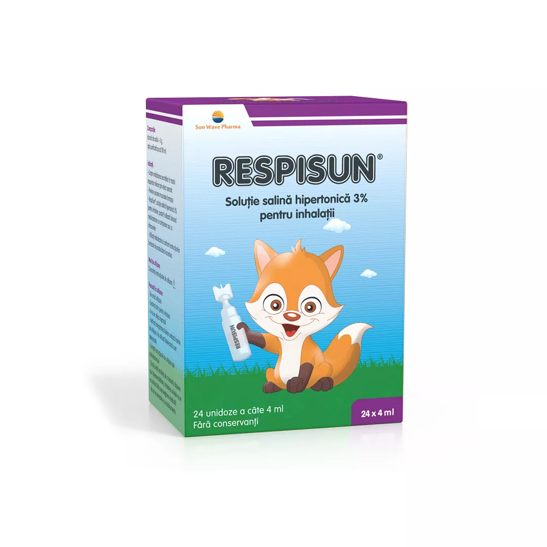 Respisun solutie salina hipertonica 3%, 24 doze, Sun Wave Pharma, [],farmaciabajan.ro