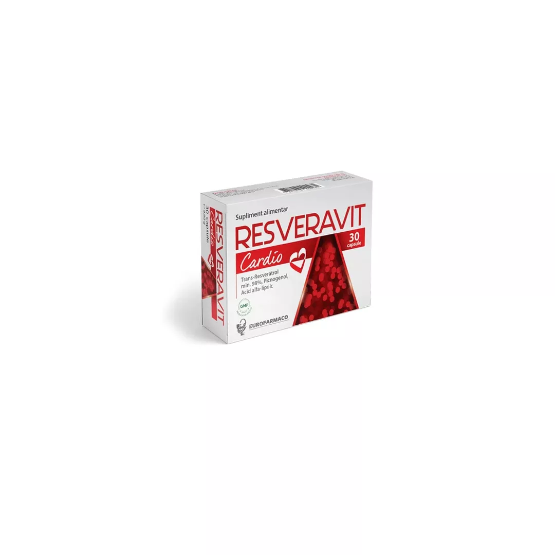 Resveravit cardio, 30 capsule, Eurofarmaco, [],farmaciabajan.ro