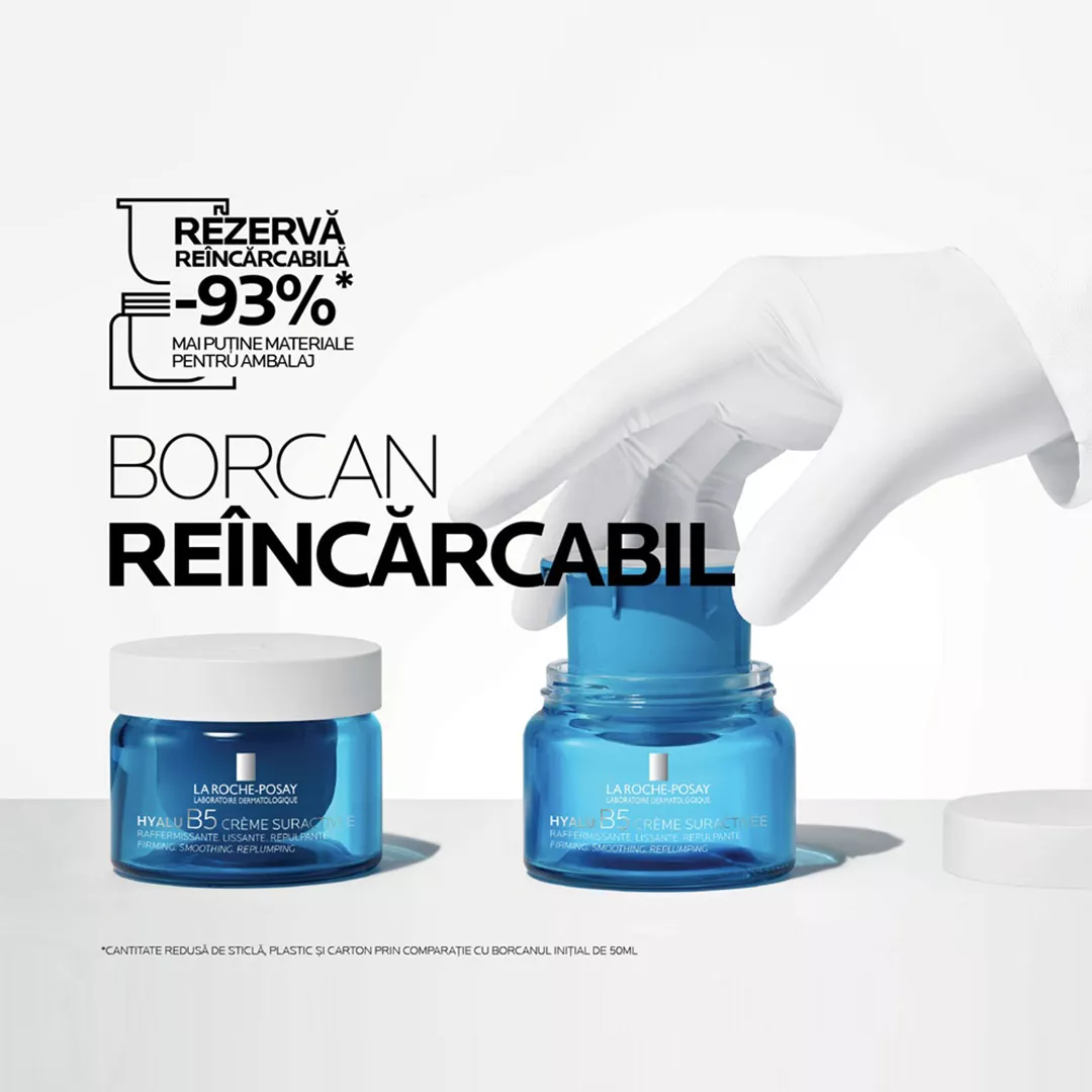 Rezerva Crema supra-activata cu acid hialuronic si efect antirid Hyalu B5, 50 ml, La Roche Posay, [],farmaciabajan.ro