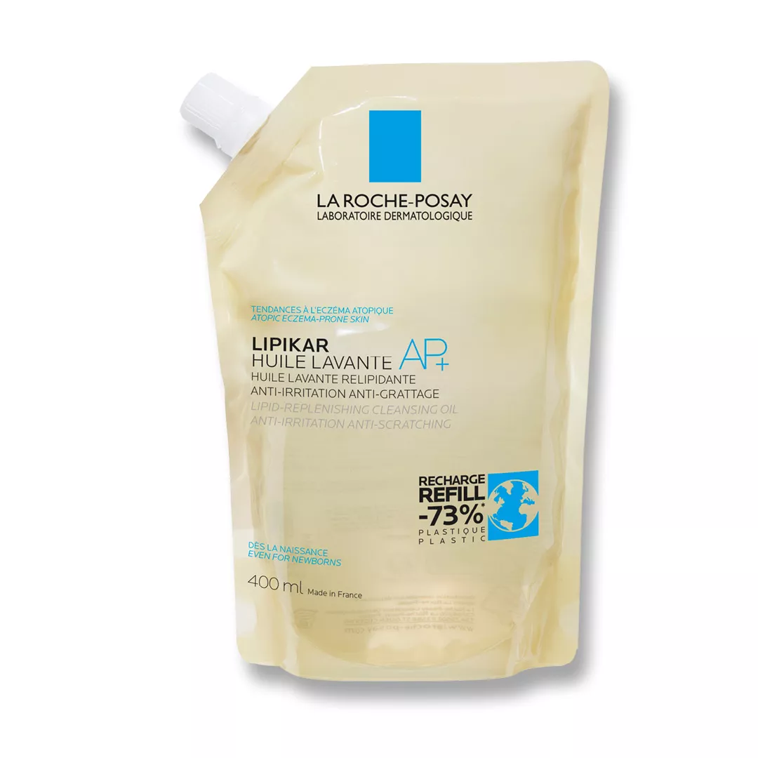 Rezerva eco Ulei de spalare relipidant pentru pielea uscata cu tendinta atopica Lipikar AP+, 400 ml, La Roche Posay, [],farmaciabajan.ro