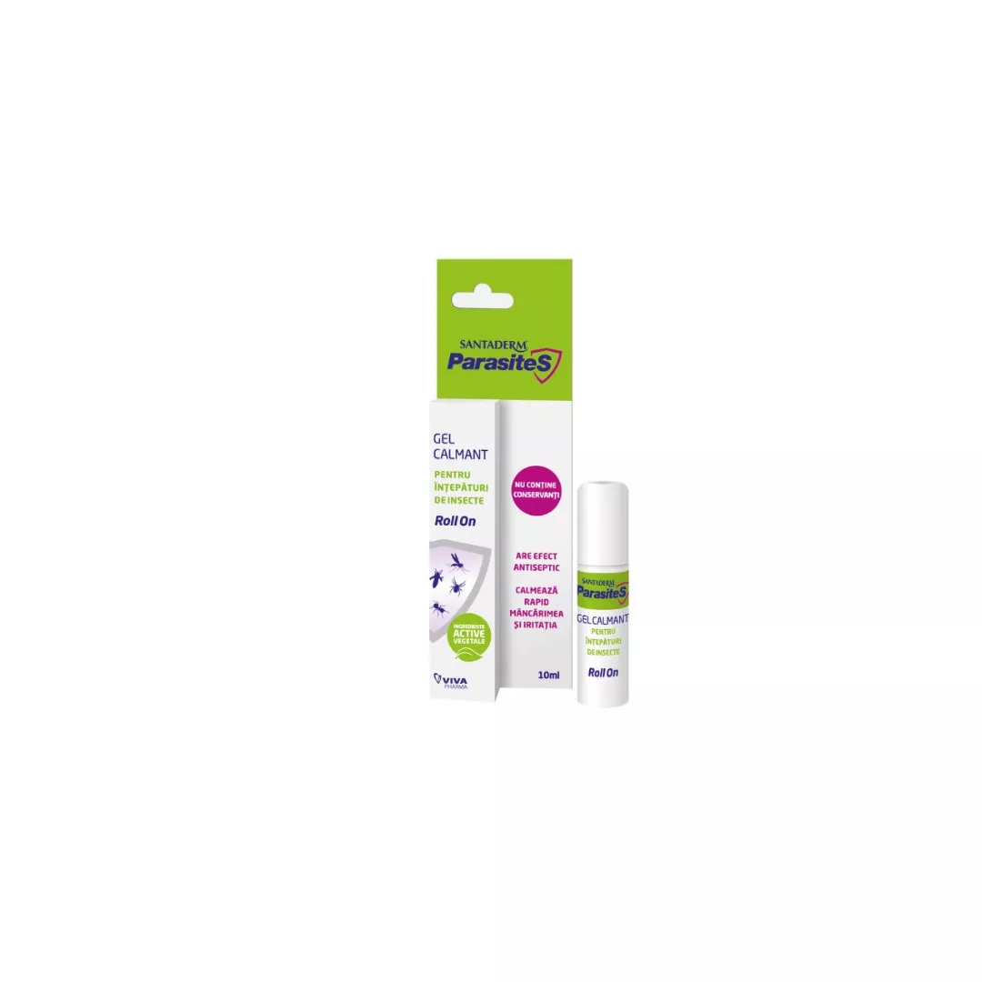 Roll-On calmant intepaturi insecte, 10 ml, Santaderm Parasites, [],farmaciabajan.ro