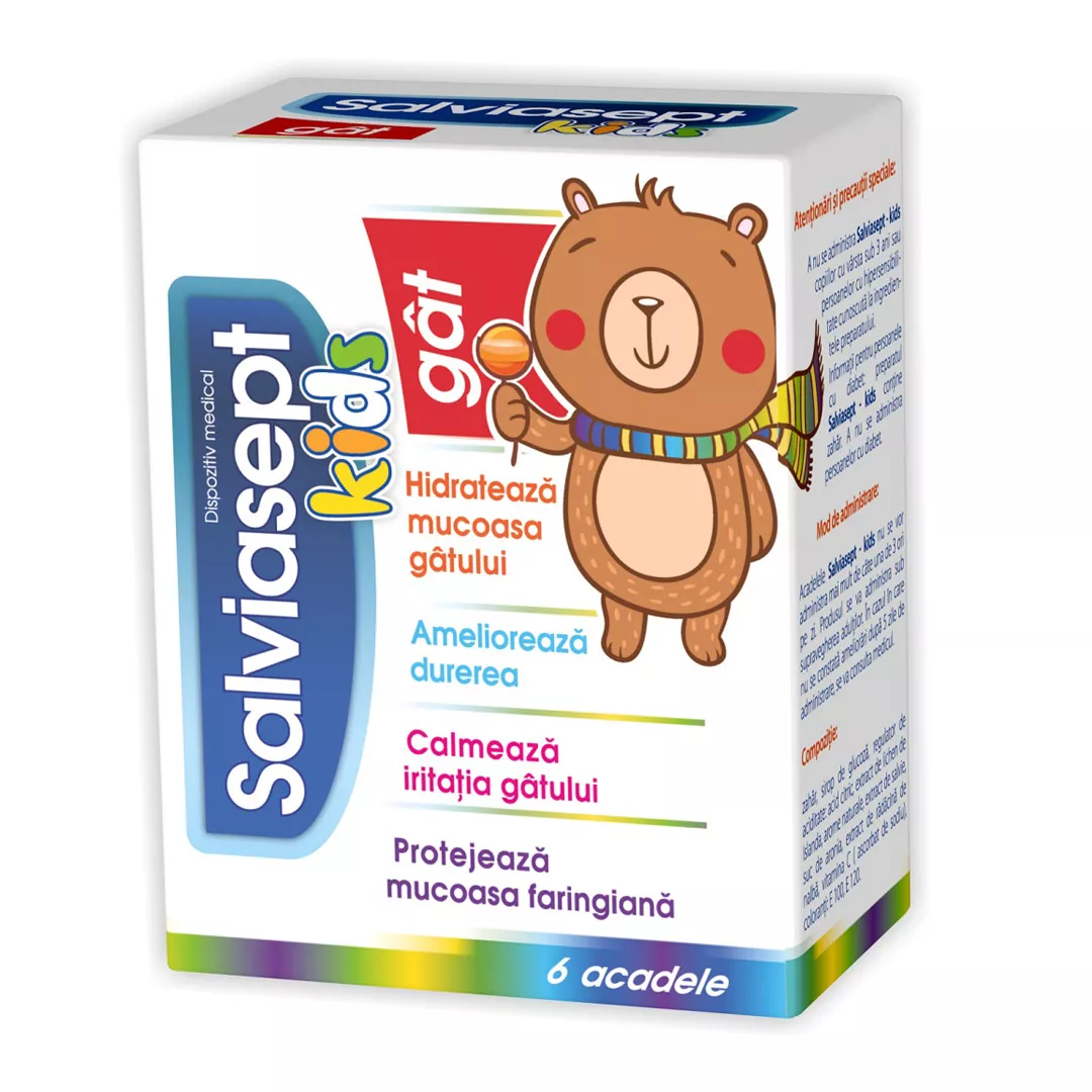 Salviasept Kids, 6 acadele, Zdrovit, [],farmaciabajan.ro