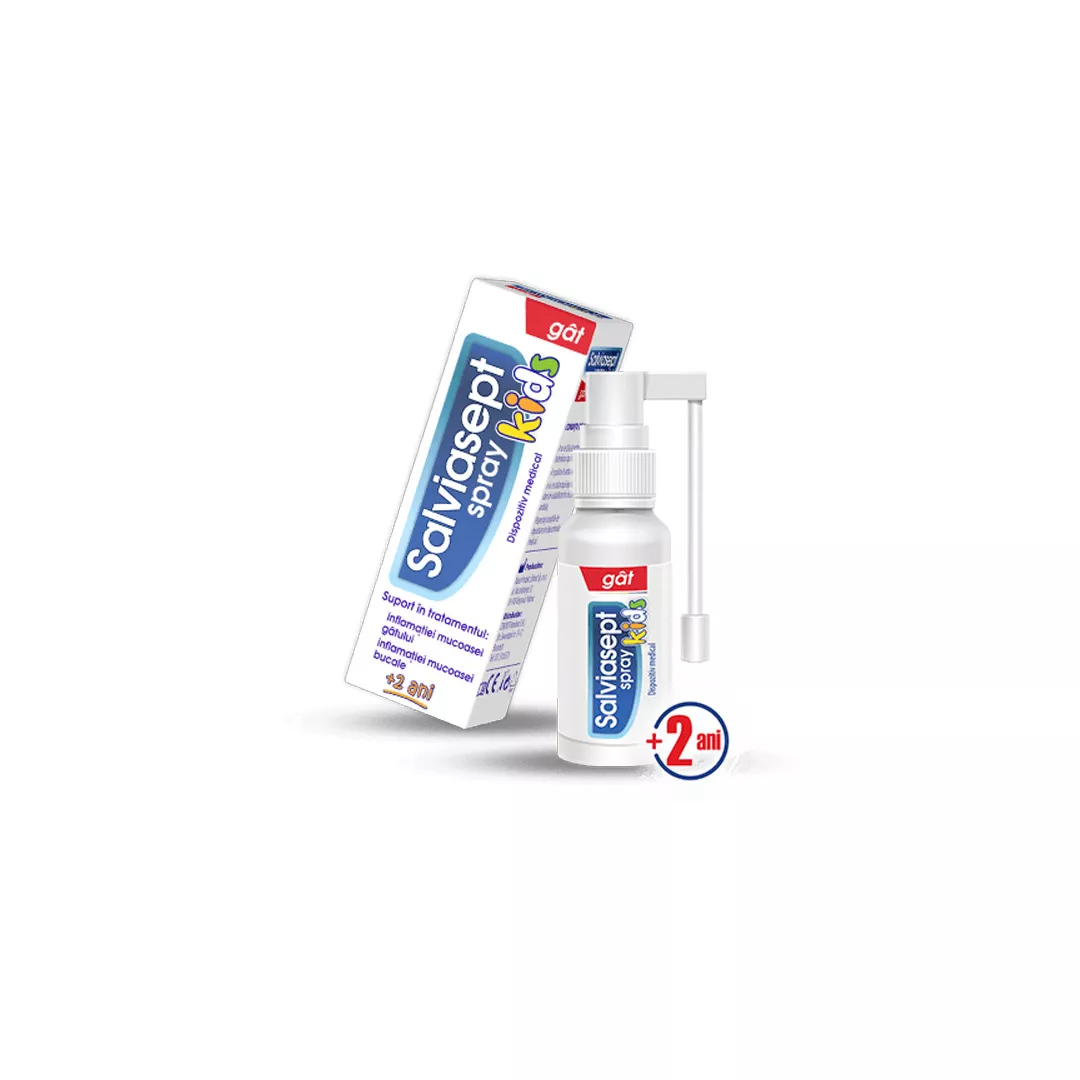 Salviasept Kids spray pentru gat, 20 ml, Zdrovit, [],farmaciabajan.ro