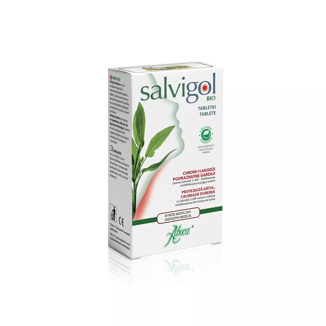 Salvigol pentru adulti, 30 tablete, Aboca, [],farmaciabajan.ro