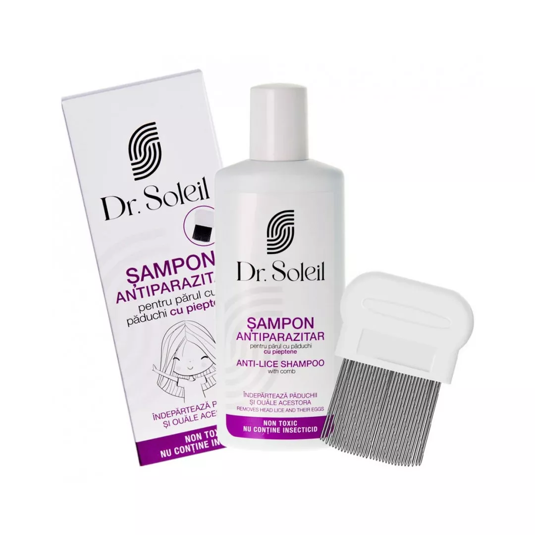 Sampon antiparazitar cu pieptene, 200 ml,  Dr. Soleil, [],farmaciabajan.ro