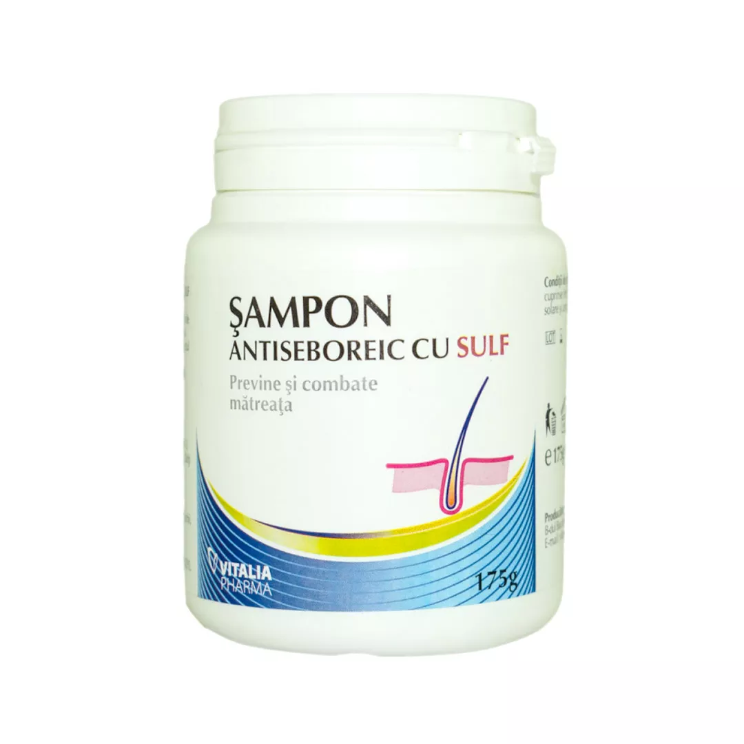 Sampon antiseboreic cu sulf, 175 g, Vitalia, [],farmaciabajan.ro