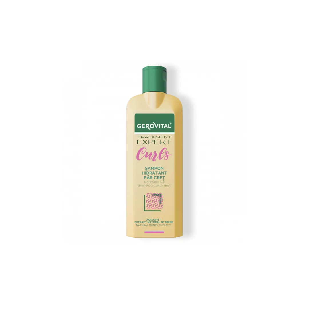 Sampon Hidratant pentru par cret cu miere, Provitamina B5 si WaveMax, pentru definire si elasticitate, Tratament Expert, 250 ml, Gerovital, [],farmaciabajan.ro