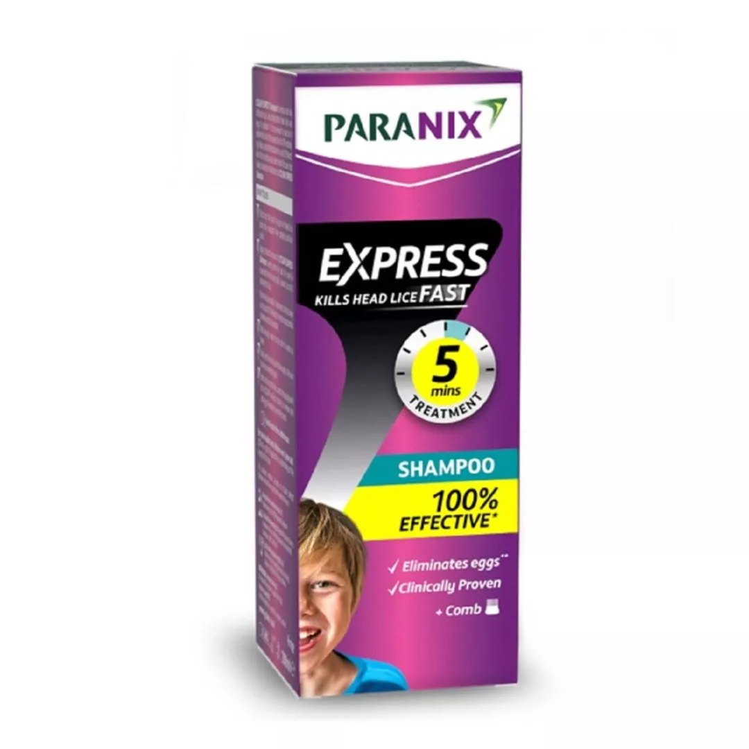 Sampon impotriva paduchior Paranix Express Rapid 200 ml + pieptene inclus, Omega Pharma, [],farmaciabajan.ro