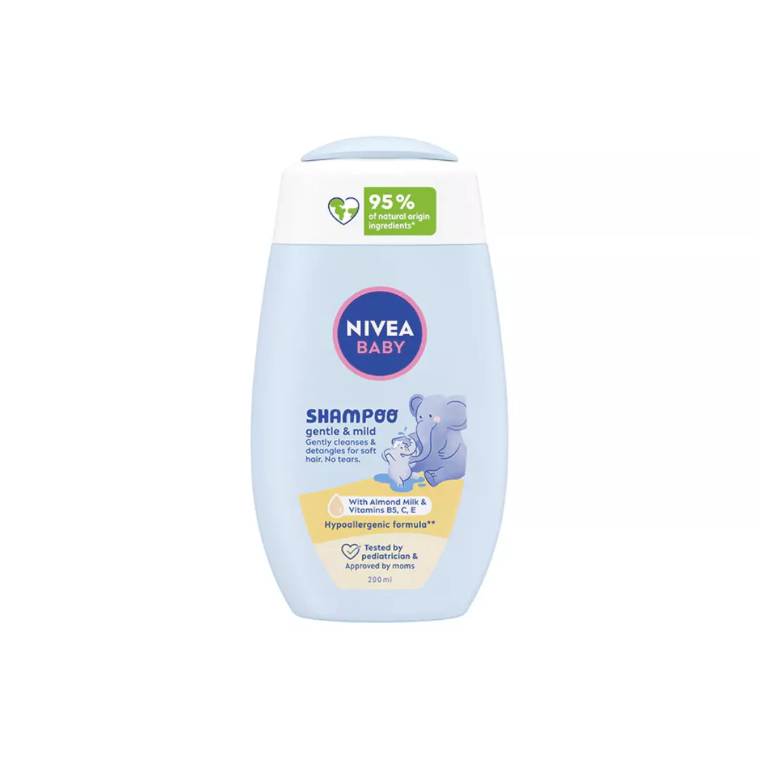 Sampon pentru bebelusi Baby Gentle Mild, 200 ml, Nivea, [],farmaciabajan.ro