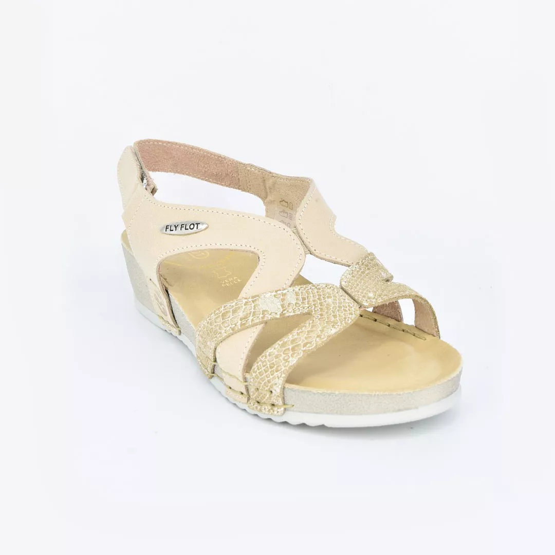 Sandale din piele Fly Flot 112, Bej, diverse marimi, [],farmaciabajan.ro