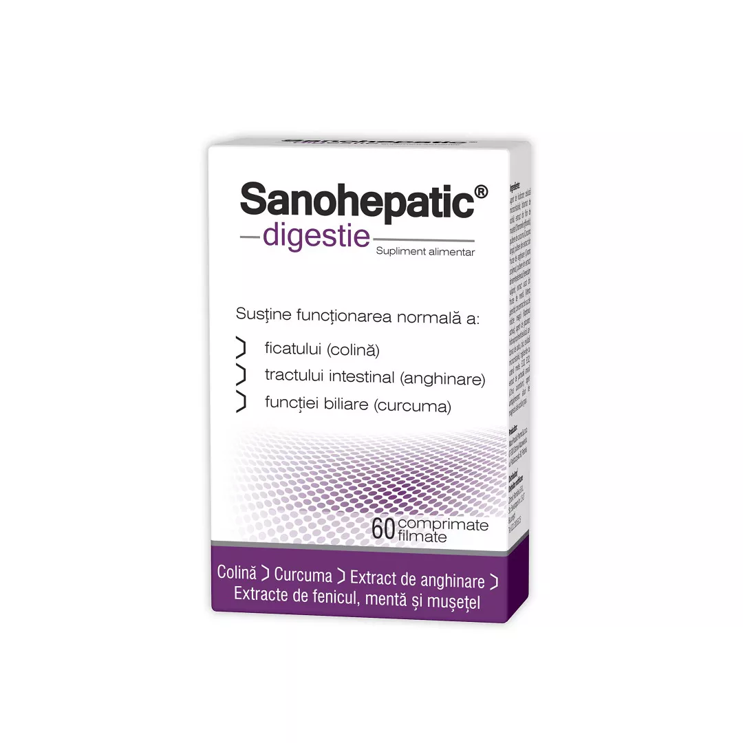 Sanohepatic DIGESTIE, 60 comprimate, Zdrovit, [],farmaciabajan.ro