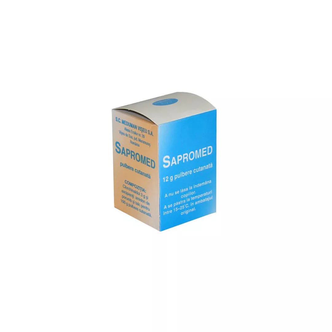 Pulbere cutanata, Sapromed, 12 g, Meduman, [],farmaciabajan.ro