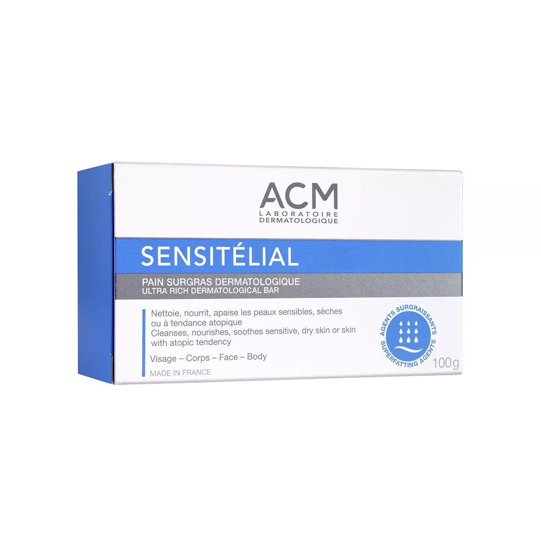 Sapun dermatologic nutritiv Sensitelial, 100 g, Acm, [],farmaciabajan.ro